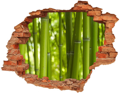 Hole wall sticker Green bamboo grove