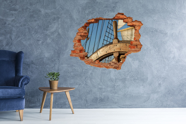 Hole in the wall decal A ship at sea
