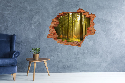 Hole wall sticker Forest in the sun