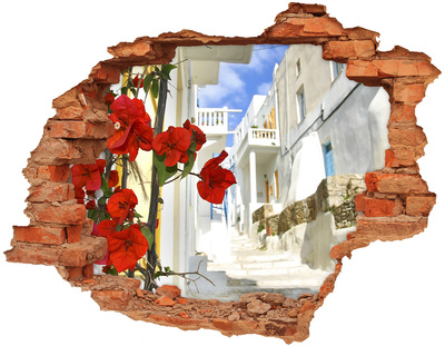 Hole in the wall sticker The charming streets of Greece