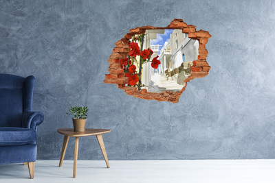 Hole in the wall sticker The charming streets of Greece