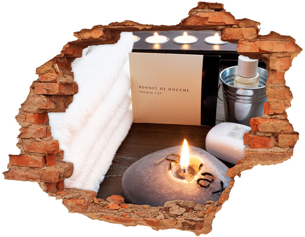 Hole wall sticker Relax at the spa