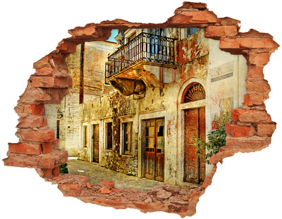 Hole in the wall sticker A ruined house in a picturesque setting