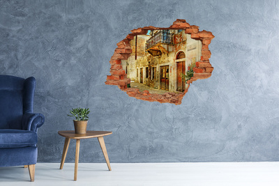 Hole in the wall sticker A ruined house in a picturesque setting