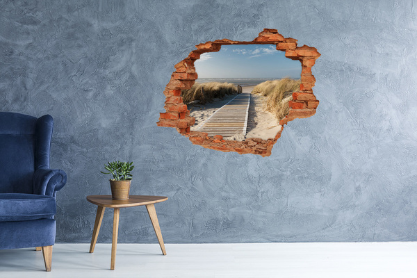 Hole in the wall decal Path on the beach