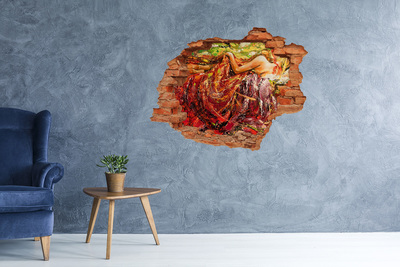 Hole in the wall sticker The submerged world of colors