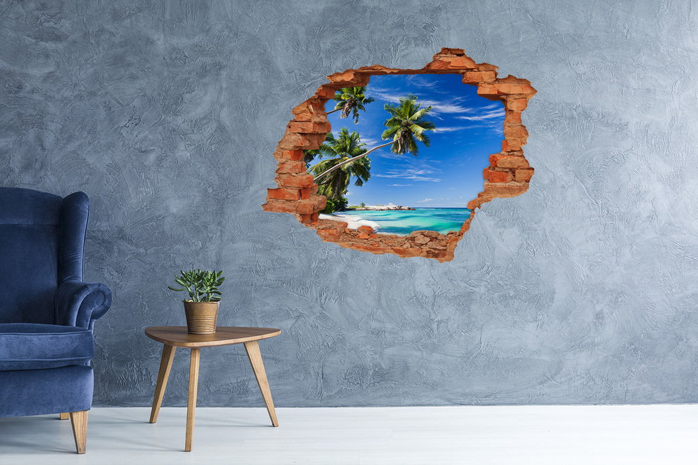 Hole in the wall sticker Tropical beach