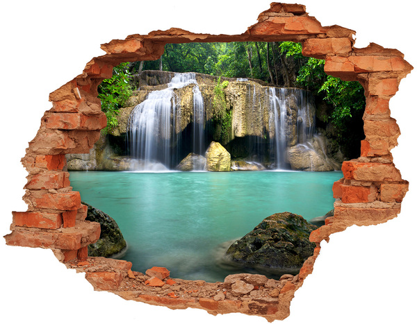 Hole in the wall sticker A waterfall in a paradise setting