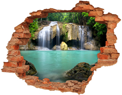 Hole in the wall sticker A waterfall in a paradise setting