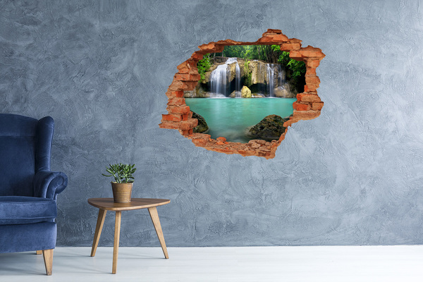 Hole in the wall sticker A waterfall in a paradise setting