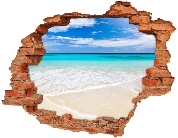 Hole in the wall sticker Caribbean Beach Through a Hole in the Wall