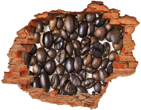 3D wall hole wallpaper Coffee beans