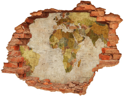 Hole in the wall sticker Map of Africa on the wall