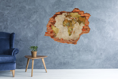 Hole in the wall sticker Map of Africa on the wall
