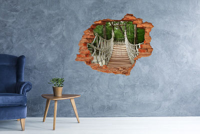 Hole in the wall decal Rope bridge