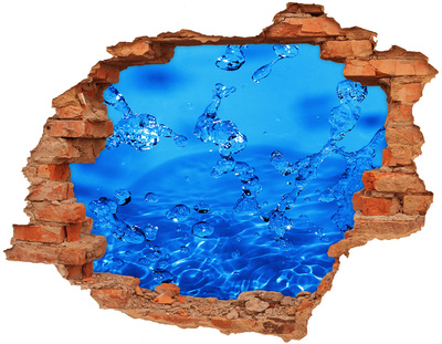 Hole in the wall decal Drops of water