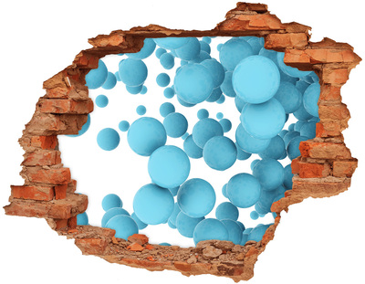 Hole wall sticker Bubbles in blue space