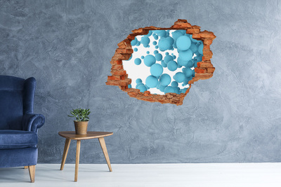 Hole wall sticker Bubbles in blue space