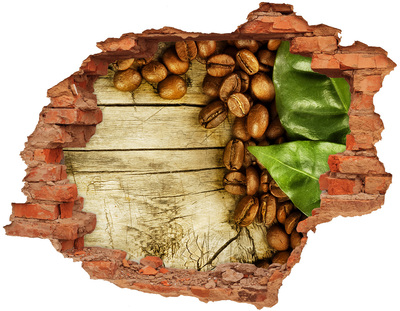 3D wall hole Coffee in a concrete hole