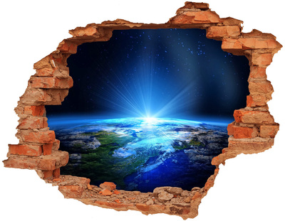 Hole wall sticker Cosmic view of Earth