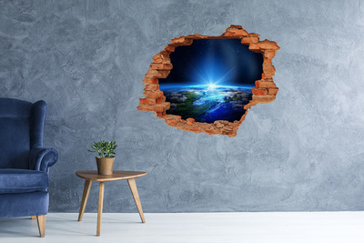 Hole wall sticker Cosmic view of Earth