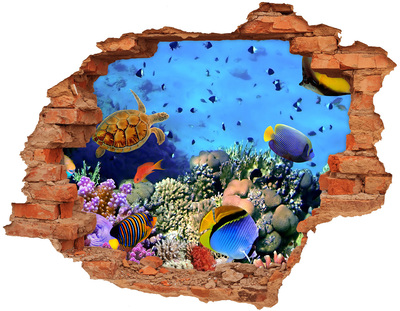 Hole wall sticker Underwater paradise