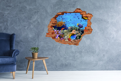 Hole wall sticker Underwater paradise