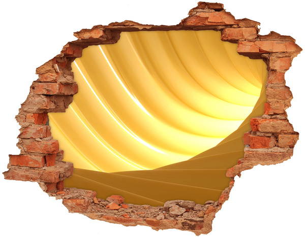 Hole wall sticker Golden dune in the desert