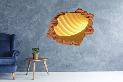 Hole wall sticker Golden dune in the desert