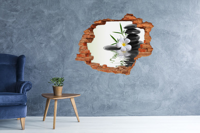 Hole wall sticker Zen stones