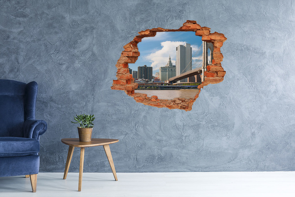 3D wall hole View of New York