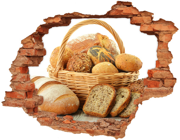 Hole in the wall sticker A basket of fresh bread