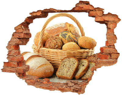 Hole in the wall sticker A basket of fresh bread