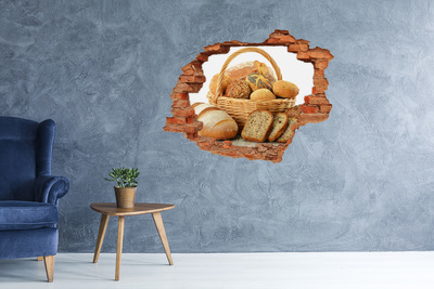 Hole in the wall sticker A basket of fresh bread