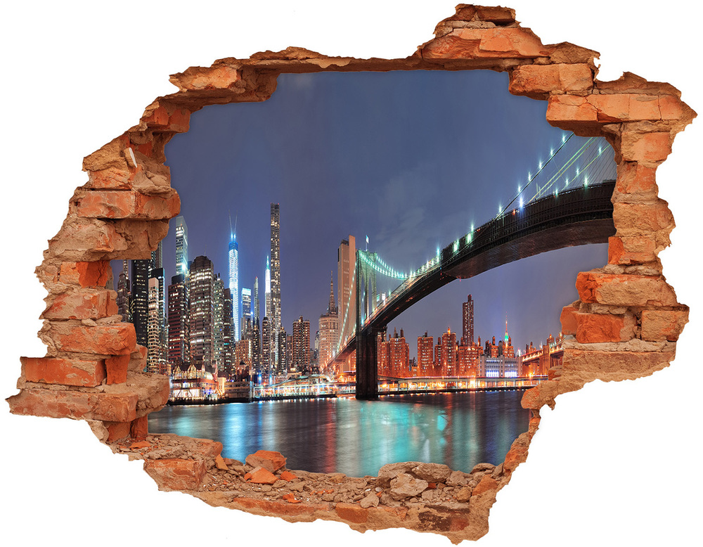 Hole in the wall decal Manhattan New York