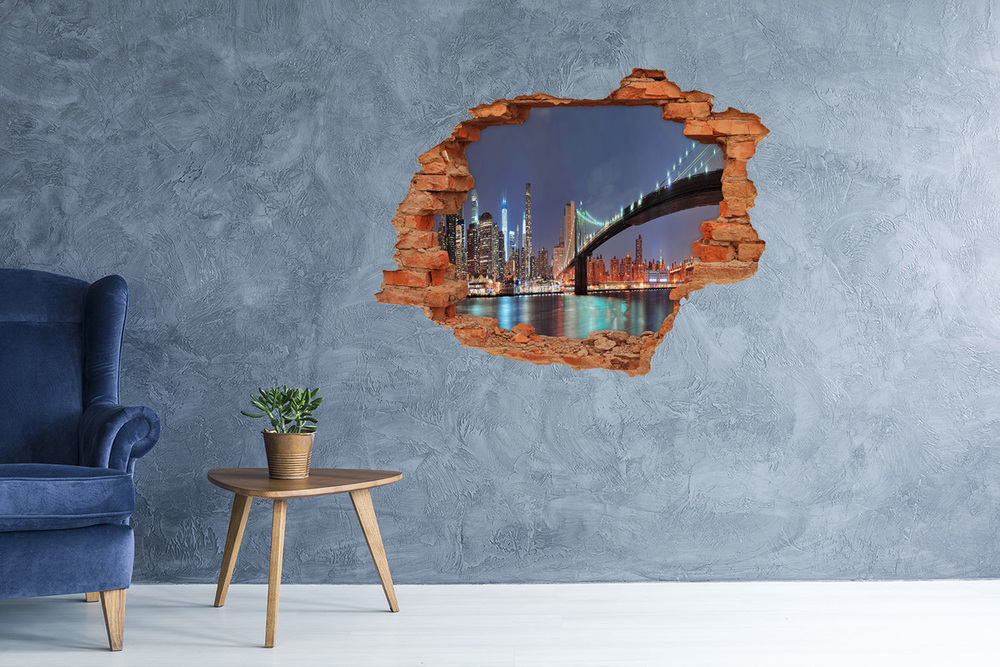 Hole in the wall decal Manhattan New York