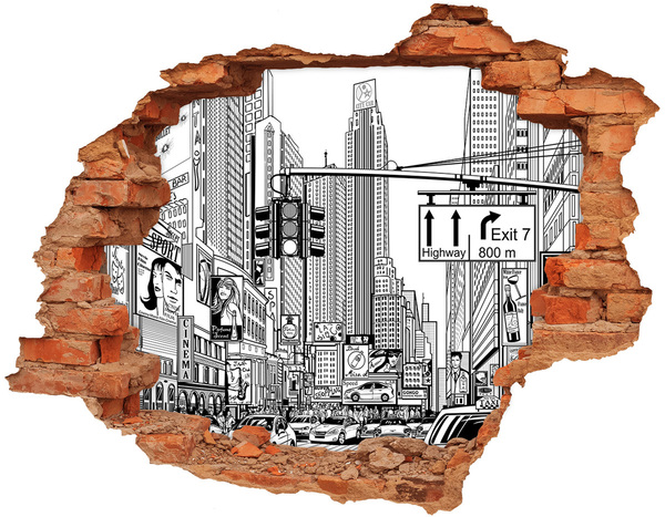 Hole in the wall decal New York streets