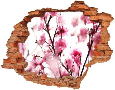 Hole in the wall sticker A flower paradise behind the wall