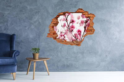 Hole in the wall sticker Plum flower