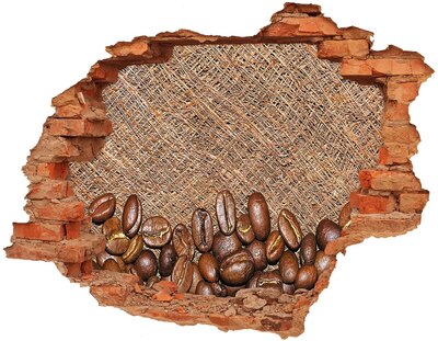 Hole in the wall sticker Coffee beans