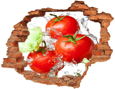 Hole in the wall sticker Tomatoes and lettuce