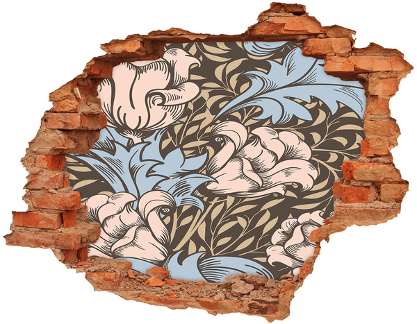 Hole in the wall decal Hole in the Wall Floral Pattern