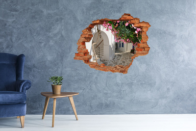 3D wall hole A charming street in Greece