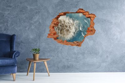 Hole in the wall sticker Dandelions against the sky