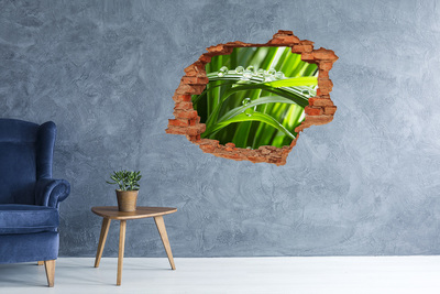 Hole in the wall decal Drops on the grass