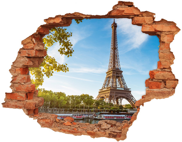 Hole in the wall sticker Eiffel Paris tower