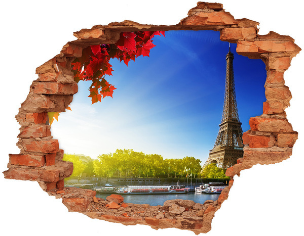 Hole in the wall decal The Eiffel Tower in Paris