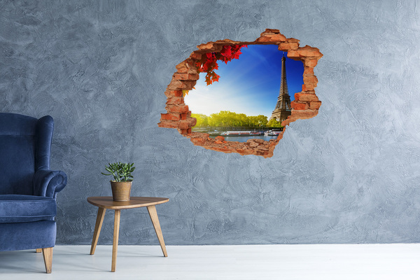 Hole in the wall decal The Eiffel Tower in Paris