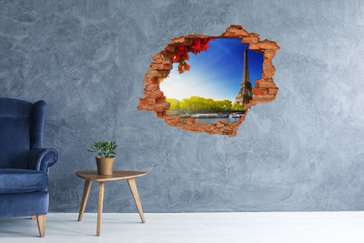 Hole in the wall decal Eiffel Paris tower