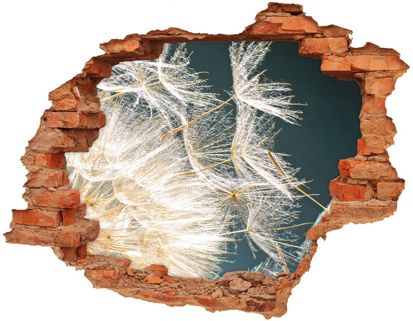 Hole in the wall sticker A floral landscape behind the hole